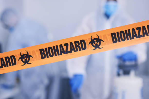 Professional Biohazard Cleanup technician working in Hallettsville, TX